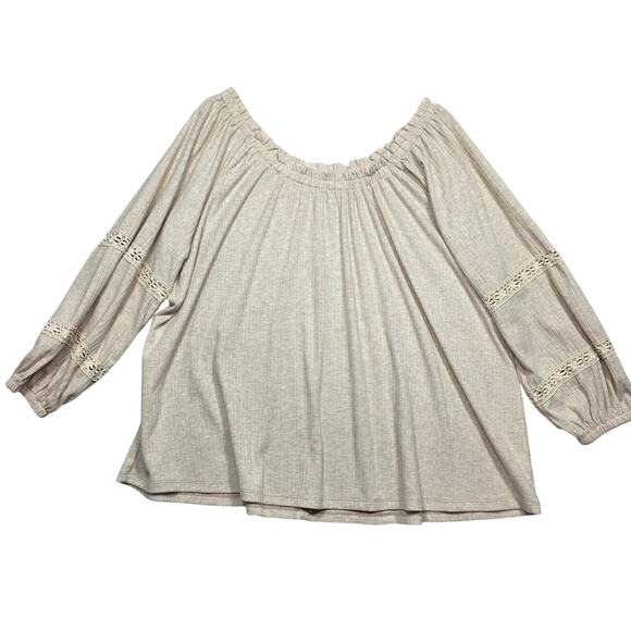 Lane Bryant Peasant Puff Sleeve Blouse Size 22/24 - Picture 1 of 7